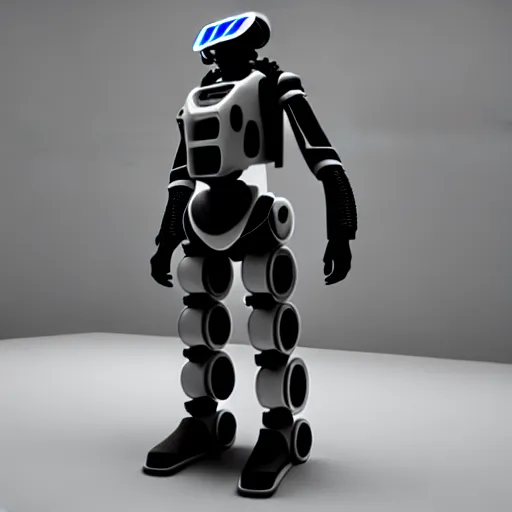 Prompt: photo of a man wearing a mech suit, 3D, ultra detailed