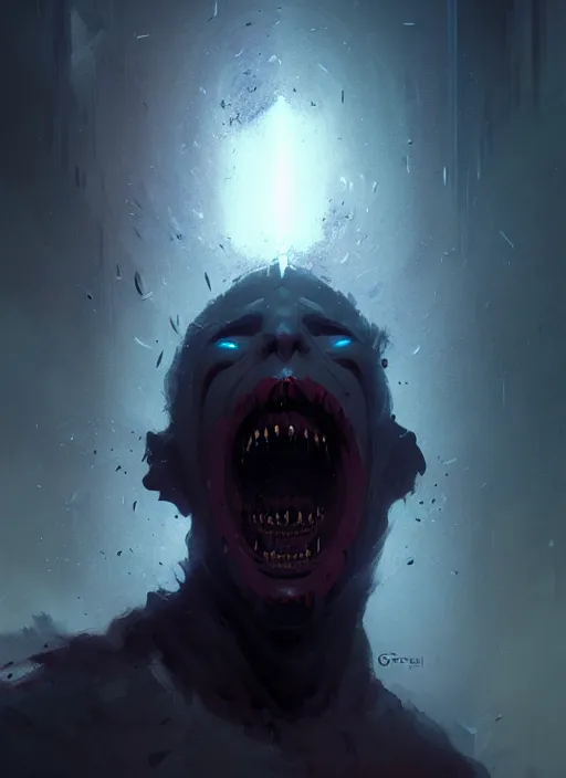 Image similar to portrait of the screaming void by greg rutkowski