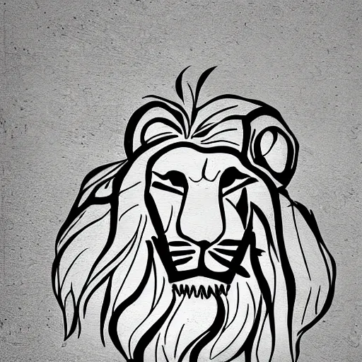 Image similar to lion in the style of anonymous