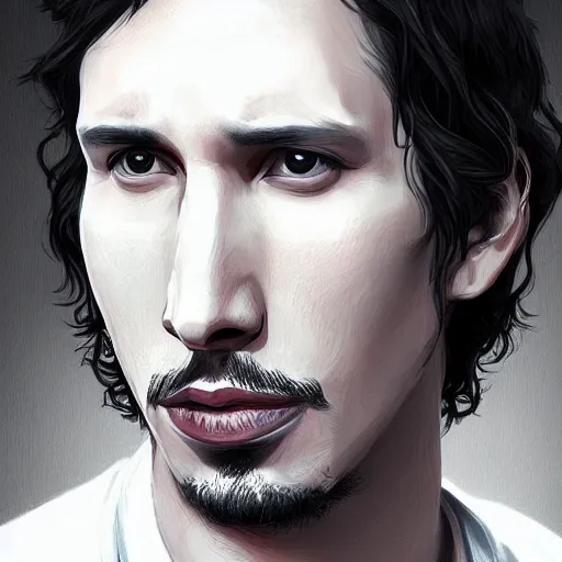 Prompt: “ adam driver portrait by neeko, league of legends, game character, detailed illustration, intricate, highly detailed, centered, digital painting, smooth, sharp focus, fantasy world, riot, artstation ”