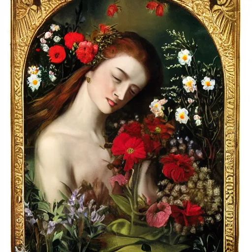 Image similar to persephone ( the gathering of flowers )