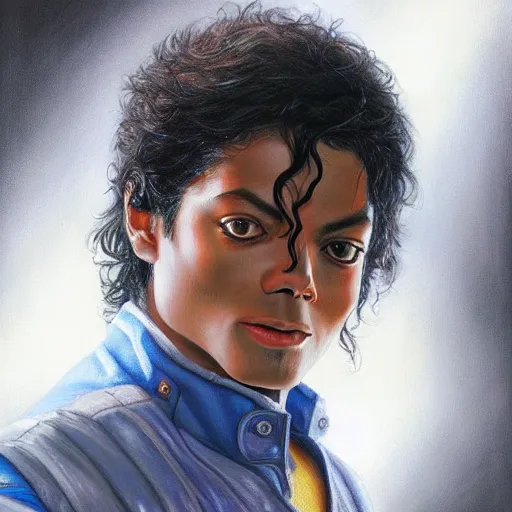 Image similar to Young Michael Jackson portrait art by Donato Giancola and Bayard Wu, digital art, trending on artstation, 4k