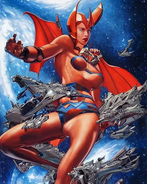 Image similar to the destroyer of worlds, artwork by artgerm, art by Moebius and Robert McCall