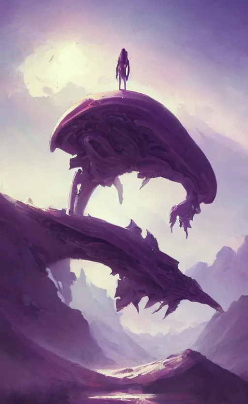 Prompt: a painting of a beautiful alien trending on artstation in the style of greg rutkowski