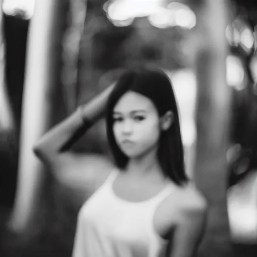 Prompt: b&w 35 mm photo blurry whatever