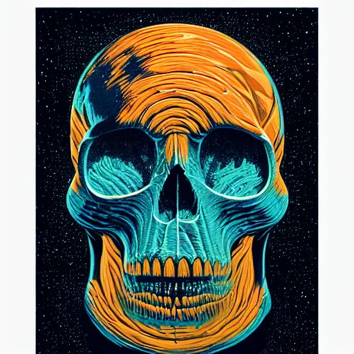 Image similar to ngc 3132 melting mysterious skull landscape by Casey Weldon, dan mumford 8k ultra high definition, upscaled, perfect composition , golden ratio, edge of the world, image credit nasa nat geo