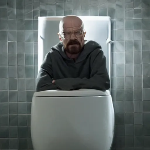 Image similar to walter white in a toilet