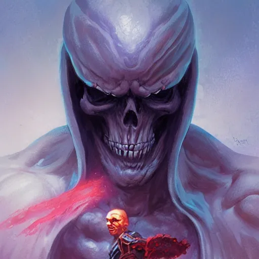 Prompt: skeletor by Greg Rutkowski and Boris Vallejo