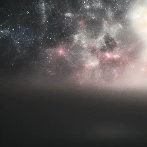 Image similar to dark, galaxy, evil, moody, fog, stars, wonder, mystery, realistic, 4 k, devil