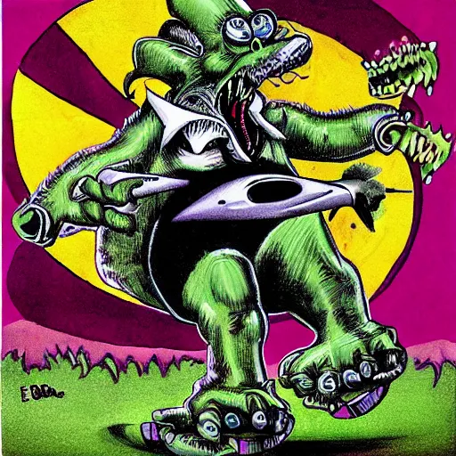 artwork by Rat Fink, Ed 'big daddy' Roth | Stable Diffusion