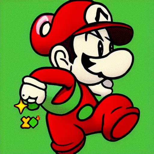 Prompt: a yoshi in the style of new super mario bros 2 but with smb 3 varations