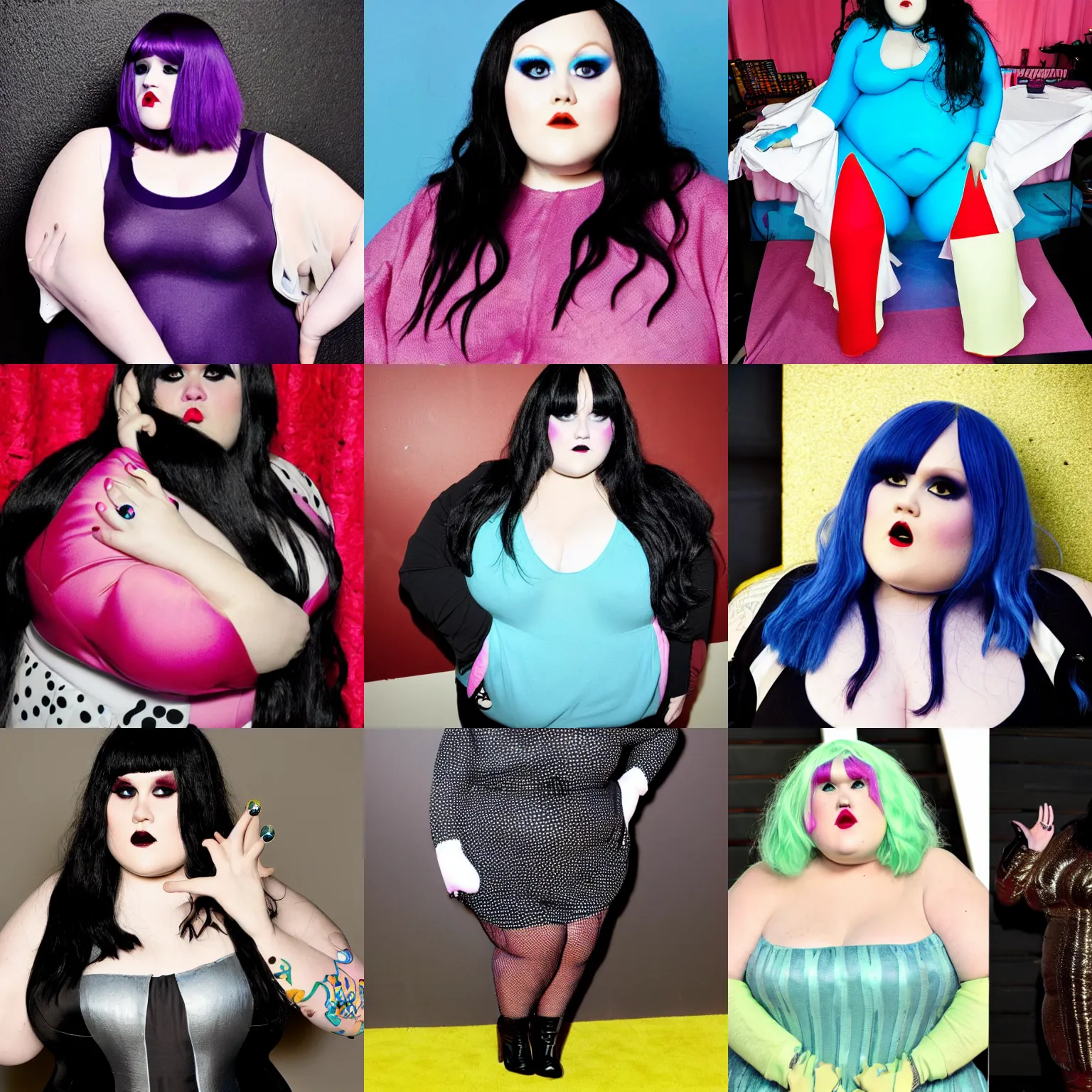 Prompt: beth ditto doing ditto cosplay