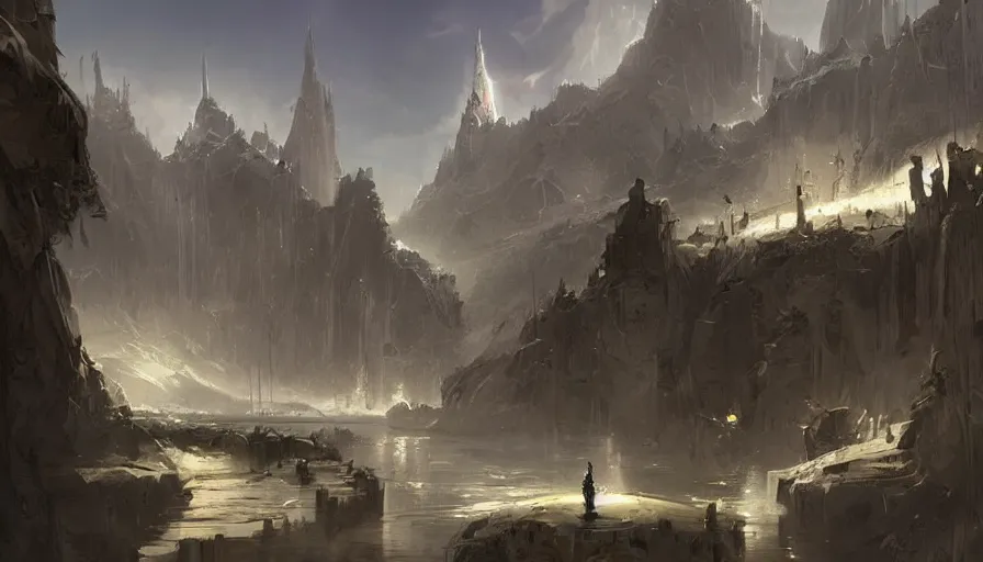 Image similar to concept art by raphael lacoste