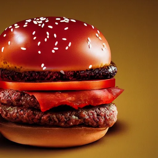 Image similar to blood vessels with burger floating inside.