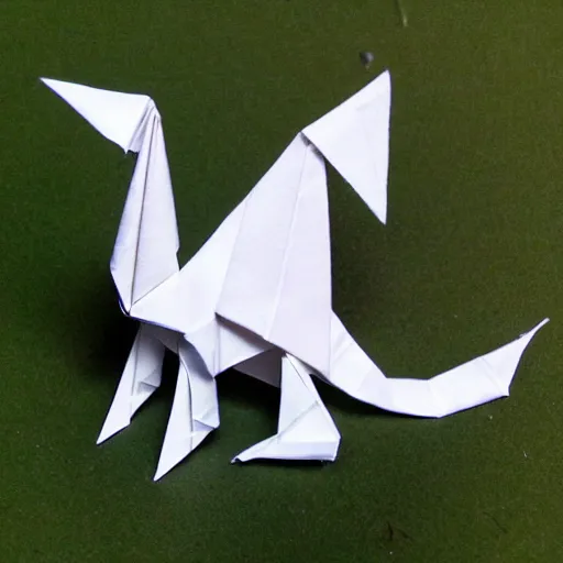 Prompt: origami dragon