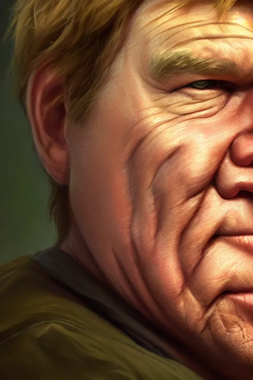 Image similar to ultra detailed close up facial portrait of steve irwin the crocodile hunter, extremely detailed digital painting, in the style of fenghua zhong and ruan jia and jeremy lipking and peter mohrbacher, mystical colors, rim light, beautiful lighting, 8 k, stunning scene, raytracing, octane, trending on artstation