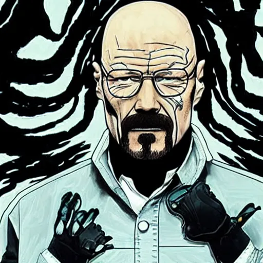 Image similar to walter white as venom