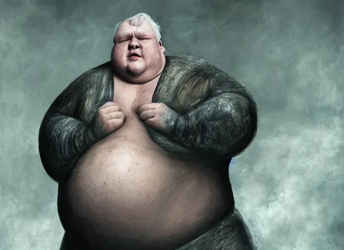 Prompt: very very massively giant morbidly obese evil baron vladimir harkonnen, realistic photograph 4 k hd