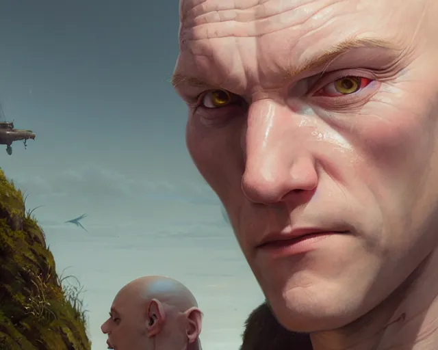 Prompt: highly detailed portrait of anthony carrigan as a bald elf, in gta v, stephen bliss, unreal engine, fantasy art by greg rutkowski, loish, rhads, ferdinand knab, makoto shinkai and lois van baarle, ilya kuvshinov, rossdraws, tom bagshaw, global illumination, radiant light, detailed and intricate environment