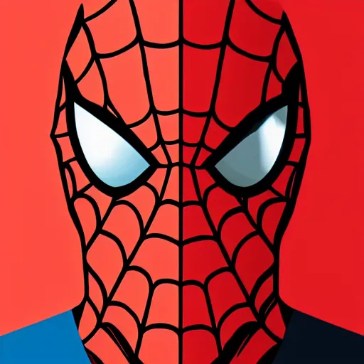 Image similar to face icon stylized minimalist spiderman, loftis, cory behance hd by jesper ejsing, by rhads, makoto shinkai and lois van baarle, ilya kuvshinov, rossdraws global illumination