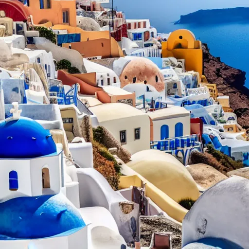 Prompt: a photo of Santorini