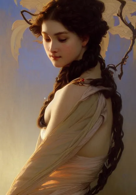 Prompt: intricate, elegant, highly detailed, digital painting, artstation, concept art, smooth, sharp focus, illustration, art by artgerm and greg rutkowski and alphonse mucha and william - adolphe bouguereau