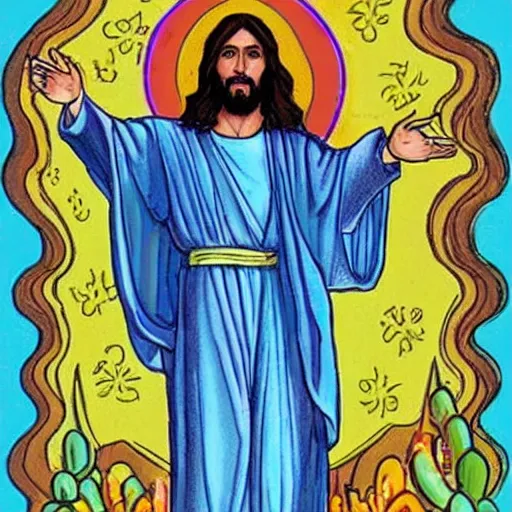 Image similar to jesus in the year 3 0 0 0 c. e.