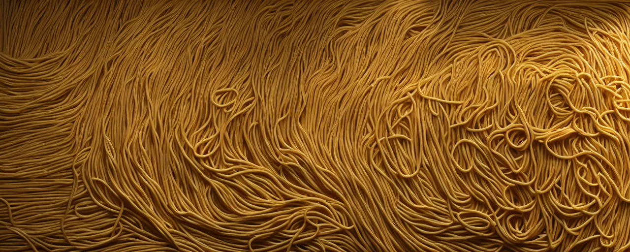 Image similar to famous sculpture made of spaghetti in ny museum of modern art, in the style of louise bourgeois, kodachrome film, retro