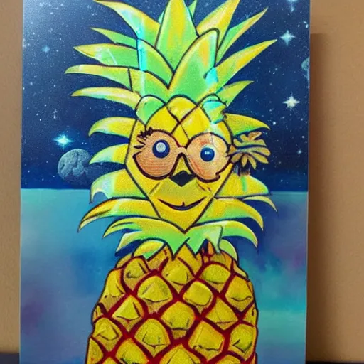Prompt: an amazing pineapple astronaut