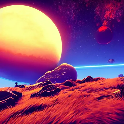 Prompt: no man's sky videogame beautiful screenshot