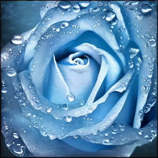 Image similar to rose made of water, rose, water, water rose, realistic