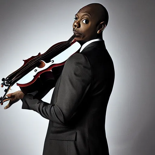 Image similar to dave chappelle playing a violin