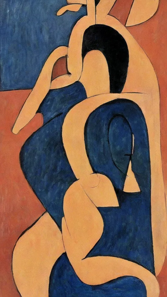 Prompt: abstract primitivism minimalism art painting, lines, forms, shapes, in style of amedeo modigliani