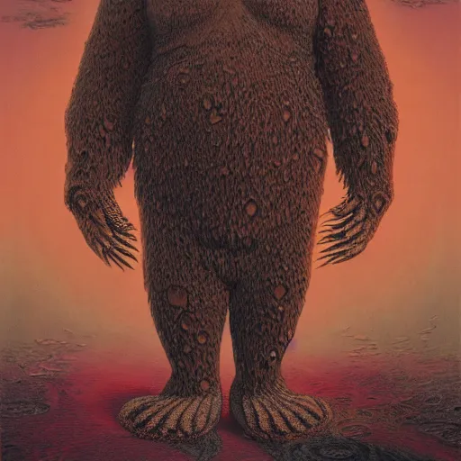 Image similar to oversized bear, freak show, surrealism, fractalism, strange, hyperdetailed, photorealistic, interesting, benoit b. mandelbrot, m. c. escher, patrick woodroffe, ernst fuchs, zdzisław beksinski, id magazine, octane, cinematic, hyperrealism, 8 k, depth of field, bokeh