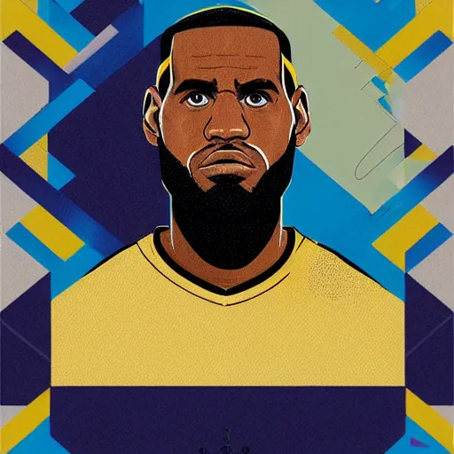 Image similar to Lebron James profile picture by Sachin Teng, asymmetrical, Organic Painting , Matte Painting, geometric shapes, hard edges, graffiti, street art:2 by Sachin Teng:4