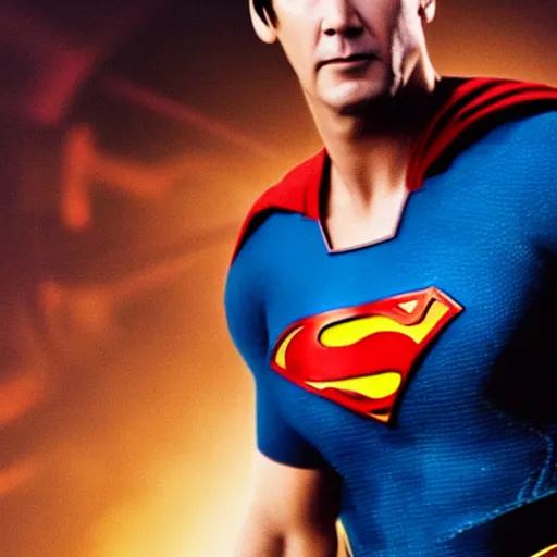 Prompt: Keanu Reeves as Superman