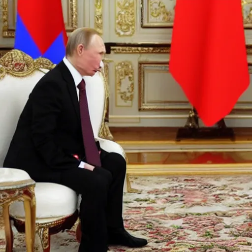 Image similar to putin teams up with a mysterious teenage putin