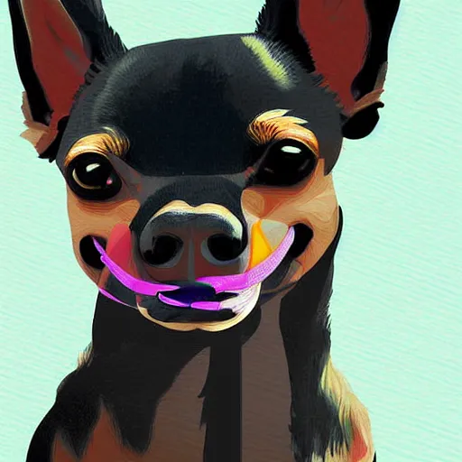 Image similar to giant chihuahua, digital art