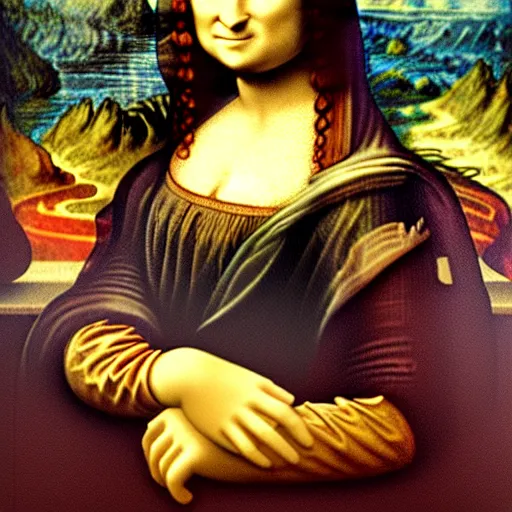 Prompt: Mona Lisa, in the style of Beatrix potter