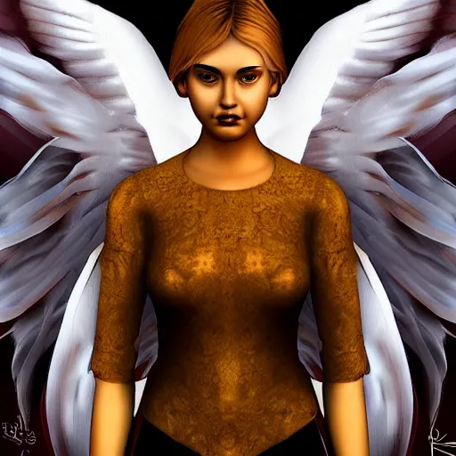 Prompt: angel, character portrait by Sanjin Halimic