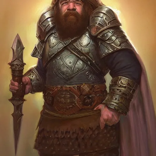 Image similar to the dwarven cleric warrior as a fantasy D&D character, portrait art by Donato Giancola and James Gurney, digital art, trending on artstation