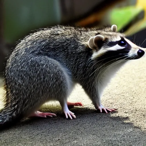 Image similar to a rat-raccoon hybrid