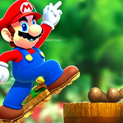 Image similar to mario poisoned with mushrooms