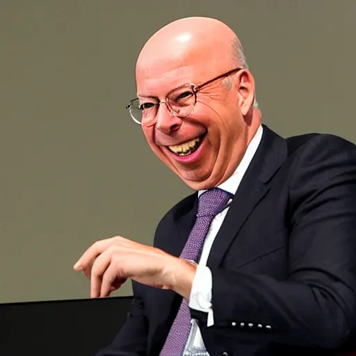 Prompt: klaus schwab sinister laugh