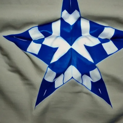 Image similar to flag of a blue country with 4 white stars, ultra detailed, very realistic