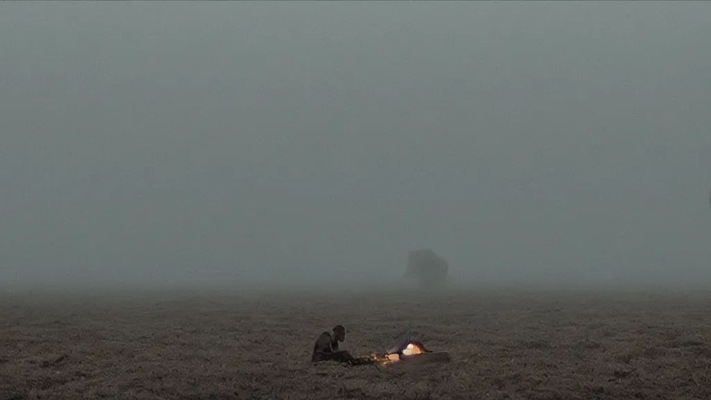 Image similar to the insect eats dinner with us, film still from the movie directed by Denis Villeneuve with art direction by Zdzisław Beksiński, wide lens