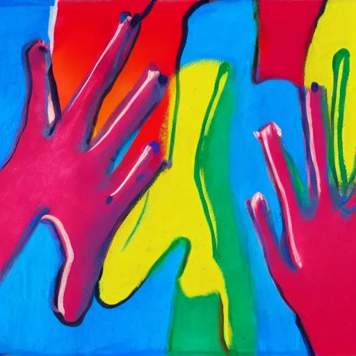 Image similar to artist impression of Happiness, finger painting