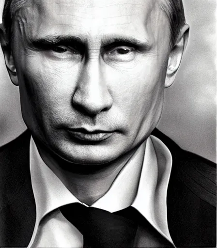 Image similar to a high quality, high detail, photorealistic portrait of vladimir putin by james nachtwey and lucian freud,