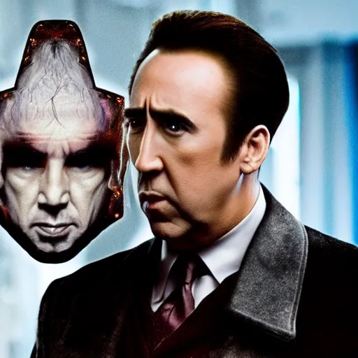 Image similar to Nicholas Cage as Neo