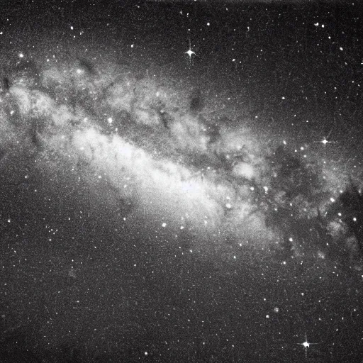 Prompt: stunning photograph of the milky way taken by ansel adams from a spaceship